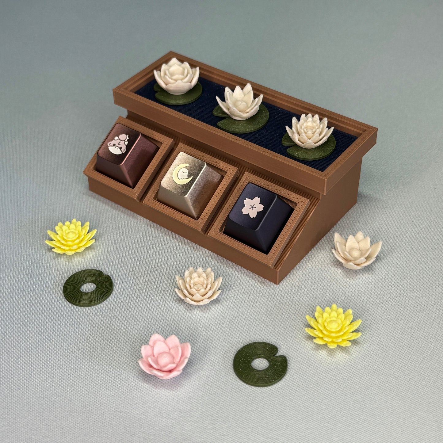 water lily keycap display planter